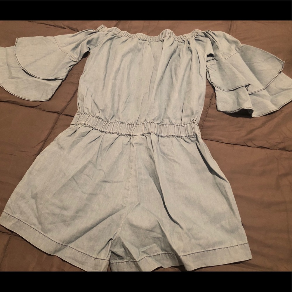 Denim/chambray romper for sale!